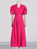 Dadizhimu Elegant Dress 2025 Spring New Fashion Splicing Flower Belt To Pick Up Thin Dress Women's Fashion Trend